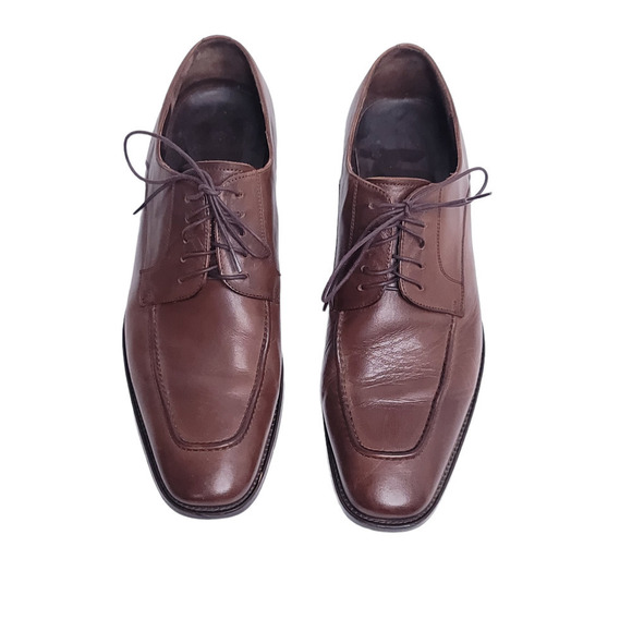 Lavorazione Artigiana Mens Brown Leather Lace Up Brogue Dress Shoes Size 11